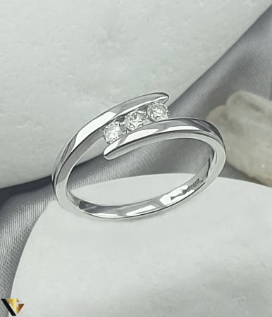 Inele cu diamante - Inel Aur 9k, Diamante de aprox. 0.24 ct in total