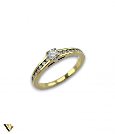 Inele cu diamante - Inel Aur 9k, Diamante de aprox. 0.40 ct in total, 1.81 grame