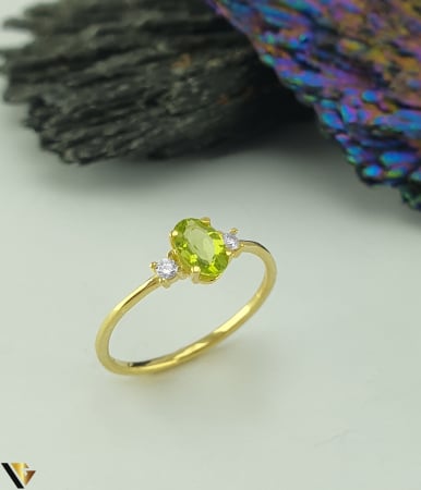 Inele din aur - Inel Aur 9k, Peridot