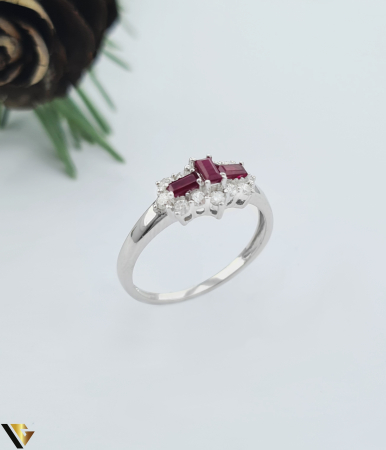 Bijuterii din aur - Inel Aur 9k, Rubine 0.28 ct, Diamante 0.40 ct