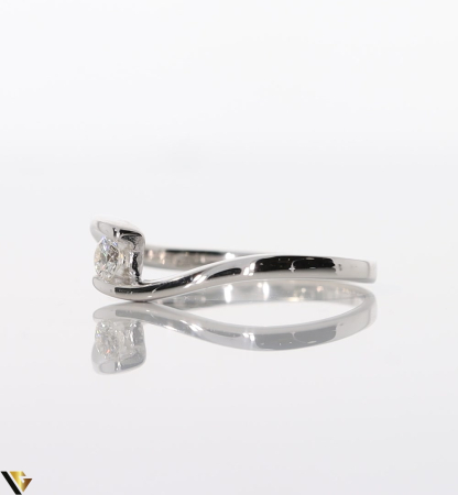 Inel Aur Alb 14k, Diamant 0.15 ct [2]