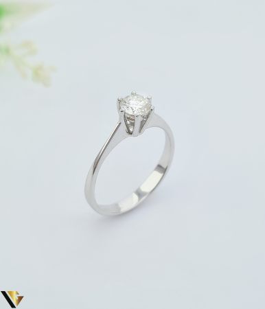 Inele cu diamante - Inel Aur Alb 14k, Diamant 0.50 ct