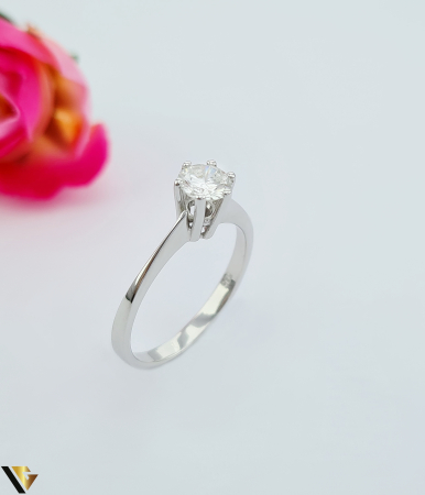 Inele cu diamante - Inel Aur Alb 14k, Diamant 0.51 ct