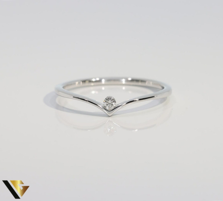 Inel Aur Alb 14k, Diamante 0.04 ct [1]