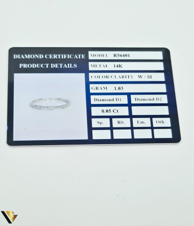 Inel Aur Alb 14k, Diamante 0.05 ct [3]