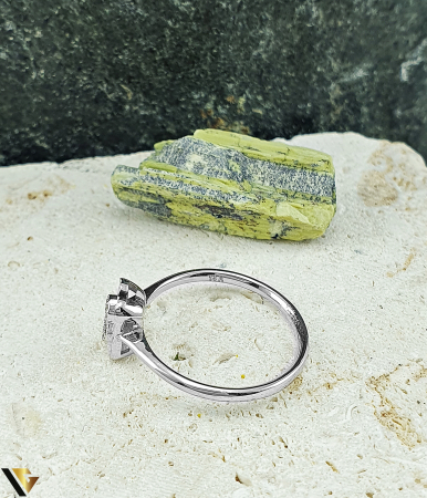 Inel Aur Alb 14k, Diamante 0.06 ct in total [2]