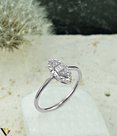 Inel Aur Alb 14k, Diamante 0.07 ct in total [0]