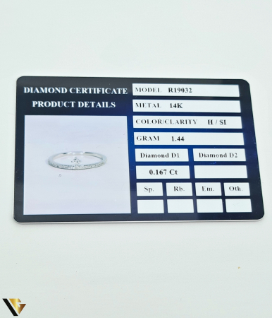 Inel Aur Alb 14k, Diamante 0.167 ct [2]