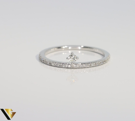Inel Aur Alb 14k, Diamante 0.167 ct [1]