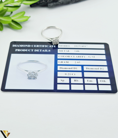 Inel  Aur Alb 14k, Diamante 0.42ct [2]