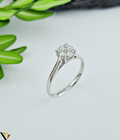 Inele cu diamante - Inel  Aur Alb 14k, Diamante 0.42ct