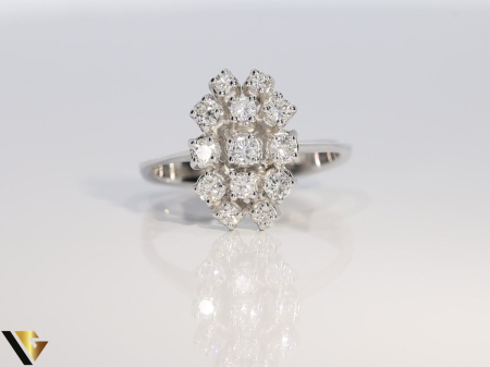 Inel Aur Alb 14k, Diamante 0.43 ct [1]