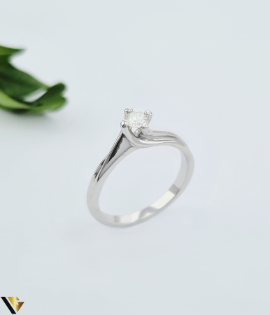 Inele cu diamante - Inel Aur Alb 18k, Diamant 0.22 ct
