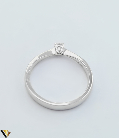 Inel  Aur Alb 18k, Diamant 0.10 ct [2]