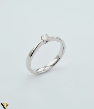 Inele cu diamante - Inel  Aur Alb 18k, Diamant 0.10 ct