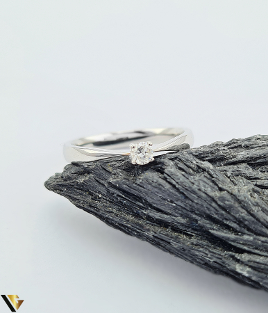 Inel  Aur Alb 18k, Diamant 0.10 ct [1]