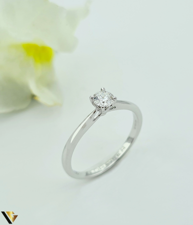Bijuterii din aur - Inel Aur Alb 18k, Diamant 0.25 ct