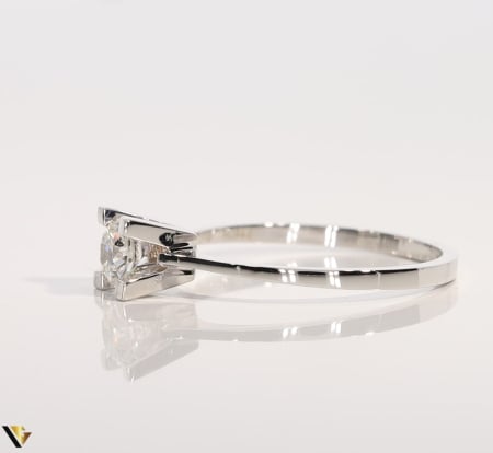 Inel Aur Alb 18k, Diamant 0.36 ct [2]