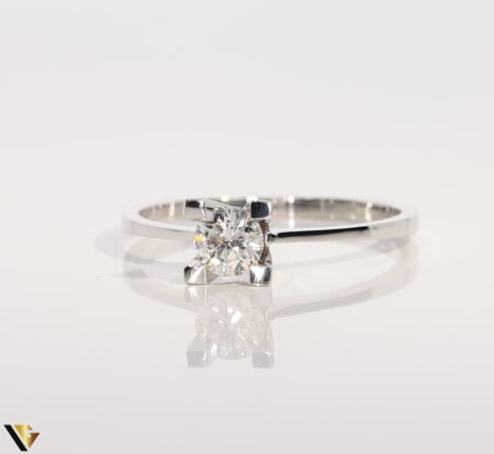 Inel Aur Alb 18k, Diamant 0.36 ct [1]
