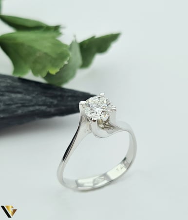 Inele - Inel Aur Alb 18k, Diamant 0.71 ct