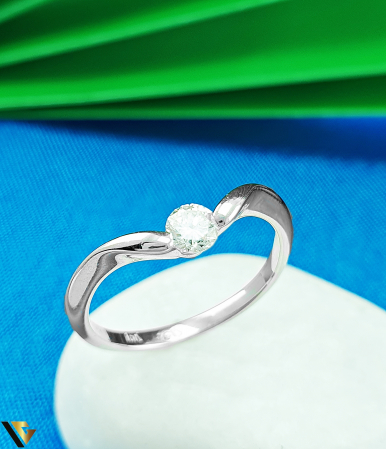 Inele cu diamante - Inel Aur Alb 18k, Diamant de 0.20 ct, 2.06 grame