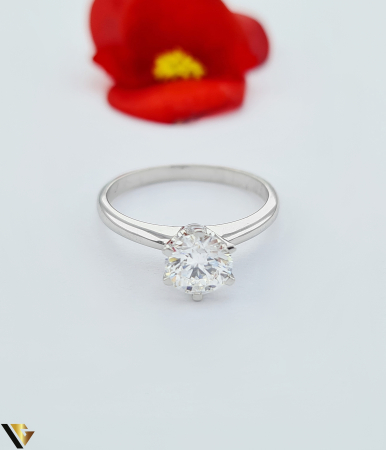 Inel Aur Alb 18k, Diamant Lab-Grown 1.02 ct [2]