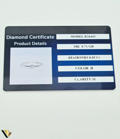 Inel Aur Alb 18k, Diamante 0.05 ct [3]