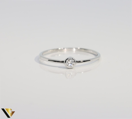 Inel Aur Alb 18k, Diamante 0.05 ct [2]
