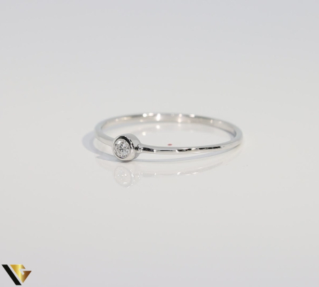 Inel Aur Alb 18k, Diamante 0.05 ct [1]
