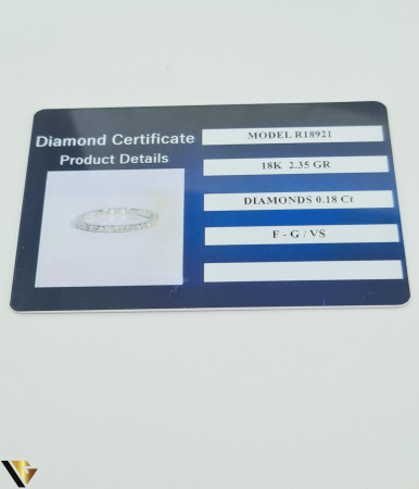 Inel Aur Alb 18k, Diamante 0.18  ct [3]