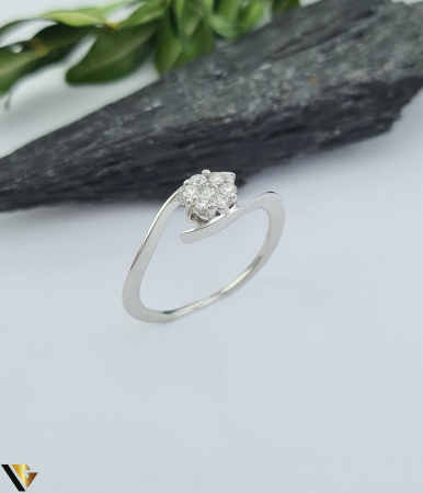 Inele cu diamante - Inel Aur Alb 18k, Diamante 0.19 ct