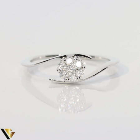Inel Aur Alb 18k, Diamante 0.19 ct [1]