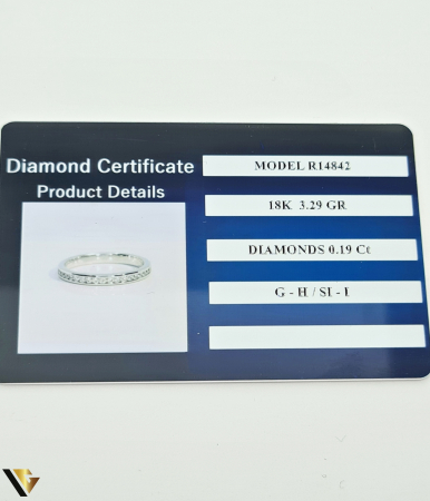 Inel Aur Alb 18k, Diamante 0.19 ct [2]