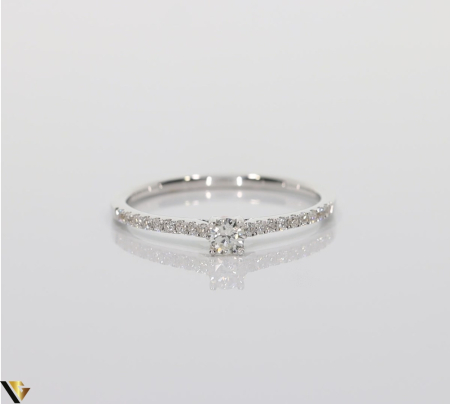 Inel Aur Alb 18k, Diamante 0.22 ct [1]