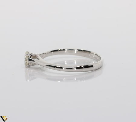 Inel Aur Alb 18k, Diamante 0.22 ct [2]