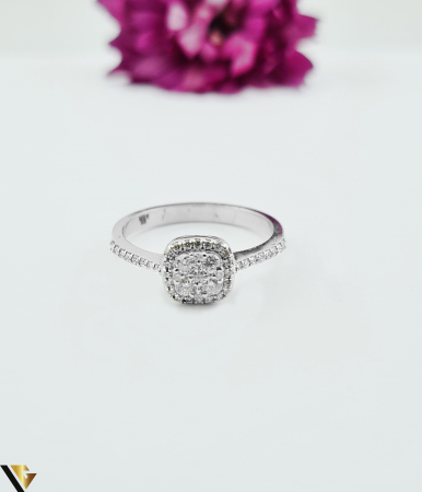 Inel Aur Alb 18k, Diamante 0.37 ct [1]