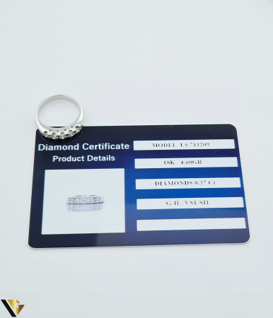 Inel Aur Alb 18k, Diamante 0.37 ct [3]