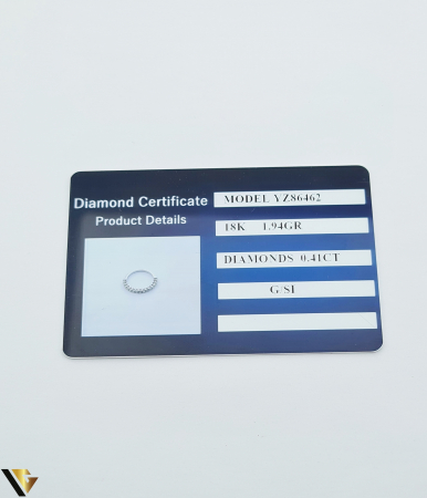 Inel Aur Alb 18k, Diamante 0.41 ct [3]