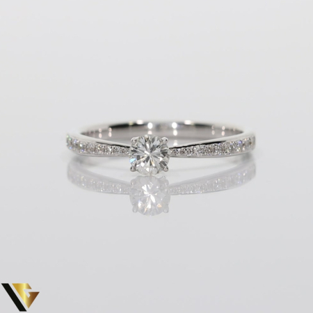 Inel Aur Alb 18k, Diamante 0.43 ct [1]