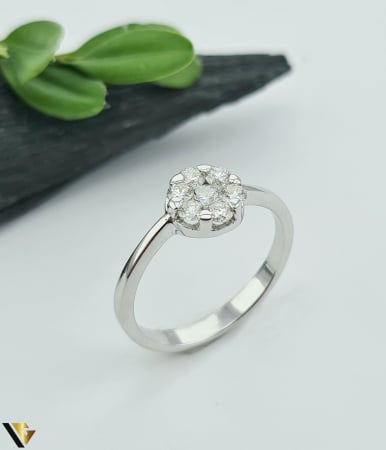 Inele din aur - Inel Aur Alb 18k, Diamante 0.55 ct