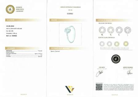 Inel Aur Alb 18k, Diamante 0.55 ct [3]