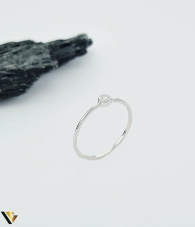 Inele cu diamante - Inel Aur Alb 18k, Diamante 0.05 ct