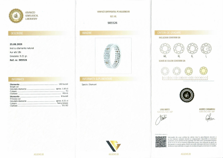 Inel Aur Alb 18k, Diamante 1.31 ct [2]