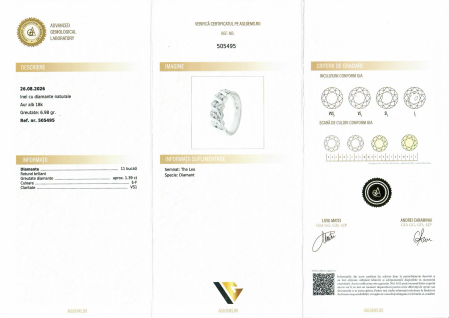 Inel Aur Alb 18k, Diamante 1.39 ct [4]