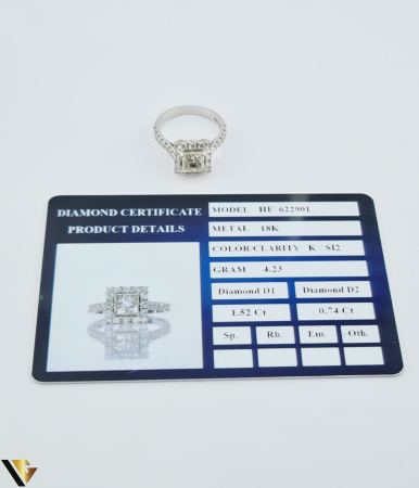 Inel Aur Alb 18k, Diamante 2.26 ct [4]