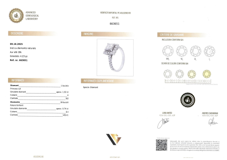 Inel Aur Alb 18k, Diamante 2.26 ct [5]