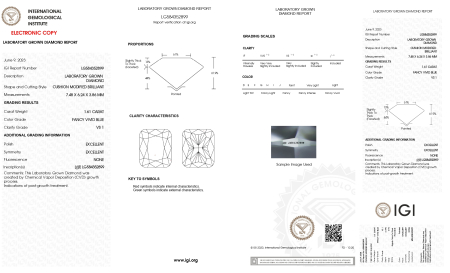 Inel Aur Alb 18k, Diamante Lab-Grown 2.03 [5]