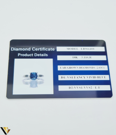 Inel Aur Alb 18k, Diamante Lab-Grown 2.03 [6]