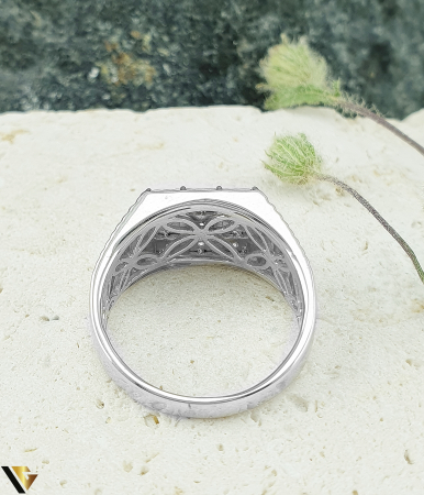 Inel Aur Alb 9k, Diamante 0.10 ct [3]