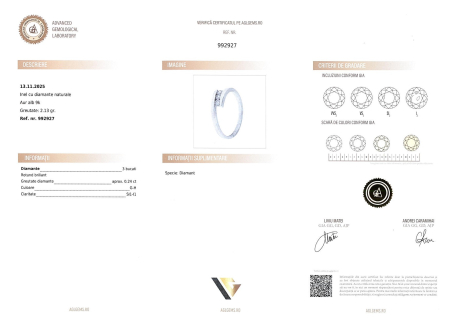 Inel Aur 9k, Diamante de aprox. 0.24 ct in total [2]